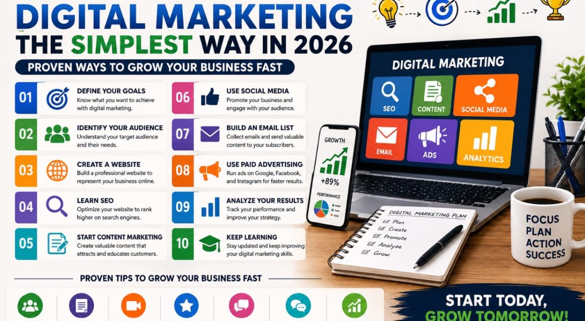 How to Start Digital Marketing the Simplest Way in 2026: Proven Ways to Grow Your Business Fast